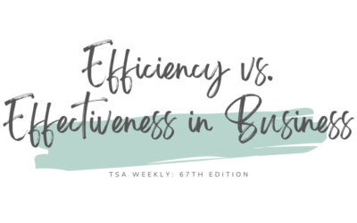 TSA Weekly: Efficiency vs. Effectiveness in Business