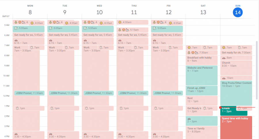 Calendar blocking / Time blocking